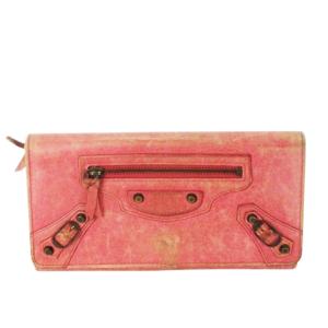 クラシックマネー 長財布 ロング ウォレット 小銭入れあり レザー バックルデザイン ピンク /CK25