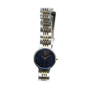 YVES SAINT LAURENT 5421-H10058Y 腕時計 クォーツ 青文字盤 シルバーカラー