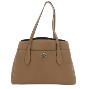 88340 ローラ キャリーオール トートバッグ シボ革 レザー ターンロック ベージュ /JS GY18