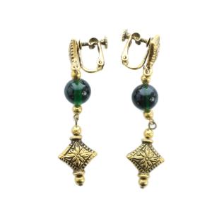 KENZO イヤリング アクセサリー 両耳用 ねじ式 ロゴ ゴールド色 GY11 /MQ