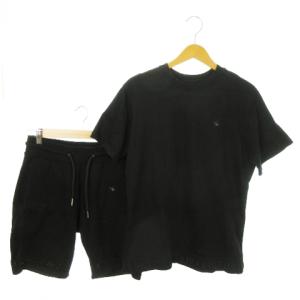 セットアップ 2点セット 半袖Tシャツ スウェットパンツ ショート ワンポイント 刺繍 折り鶴 ロゴ M