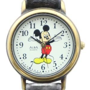 V515-6420 ALBA アルバ 腕時計 ウォッチ クォーツ ディズニー ミッキー ラウンド レザーベルト
