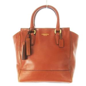 ハンドバッグ 2way ショルダーバッグ レザー 革 ロゴ タッセルチャーム 茶 ブラウン /CK23