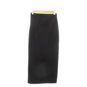 タイトスカート ナロー ロング マキシ バックスリット 38 S 黒 ブラック /MN24 GY18