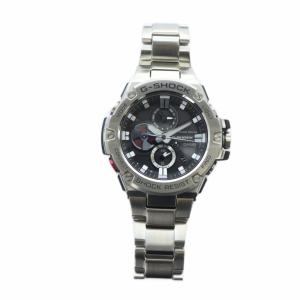 CASIO G-SHOCK GST-B100 腕時計 クォーツ 黒文字盤 カレンダー付き デイト シルバーカラー