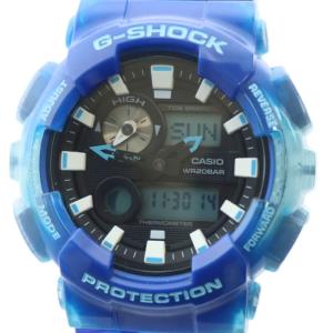 GAX-100MSA 腕時計 ウォッチ クォーツ アナデジ カレンダー付き ロゴ 青 ブルー GY18