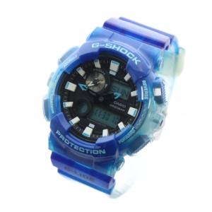 CASIO G-SHOCK GAX-100MSA 腕時計 ウォッチ クォーツ アナデジ カレンダー付き ロゴ 青 ブルー GY18