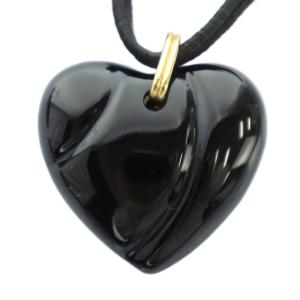 ネックレス ハートトップ ブラック