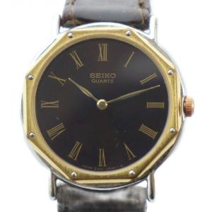 2320-0400 腕時計 ウォッチ クォーツ ローマン レザーベルト 黒文字盤 ゴールド色 GY18