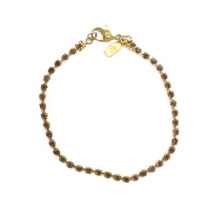 ブレスレット アクセサリー ラインストーン ロゴ ゴールド色 GY18 /MQ