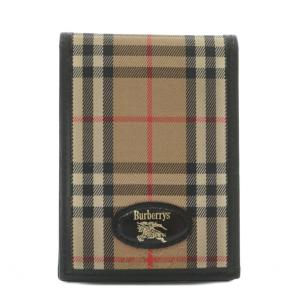 パスケース ノバチェック ベージュ ブラック