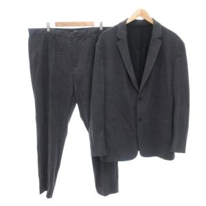 美品 スーツ セットアップ ジャケット パンツ ストレッチ 46 グレー センターベント /IU GY18