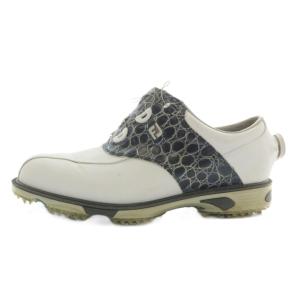 DRYJOYS TOUR BOA ゴルフシューズ スニーカー レザー ローカット ロゴ 26.5cm 白