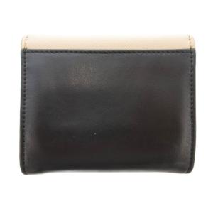 MARNI 三つ折り財布 ウォレット レザー バイカラー 黒 ブラック ベージュ /JS GY18