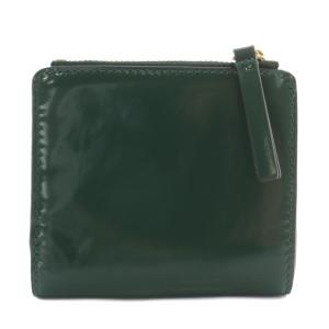 TORY BURCH 財布 二つ折り エナメル 亀 カメ ロゴ ゴールド金具 緑 グリーン /XZ GY18