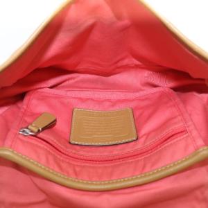 COACH ショルダーバッグ キャンバス レザー シグネチャー 総柄 茶色 ブラウン F30601 /XZ GY11