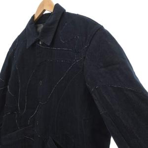 EMPORIO ARMANI パッチワーク デニムジャケット ブルゾン 50 インディゴブルー 3R1BR1 1NWQZ /UO GY18