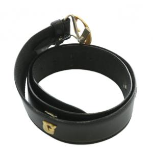 GIANNI VERSACE ベルト バックル レザー VGロゴ ゴールド金具 シルバー金具 85/34 黒 ブラック /XZ GY18