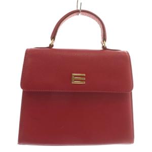ハンドバッグ ショルダー 2WAY レザー ロゴ ゴールド金具 赤 レッド /XZ GY17