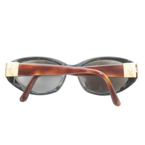 YVES SAINT LAURENT 眼鏡 サングラス セルフレーム カラーレンズ ロゴ 茶色 ブラウン 黒 ブラック 31-8502 /XZ