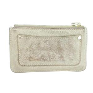 JIMMY CHOO NANCY AUR 小銭入れ コインケース レザー メタリック スタッズ 星 スター ゴールドカラー/AO5
