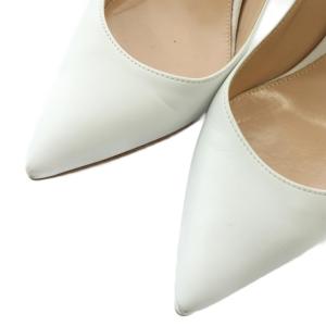 Gianvito Rossi パンプス レザー ポインテッドトゥ ピンヒール 36 23cm 白 ホワイト /XZ GY17