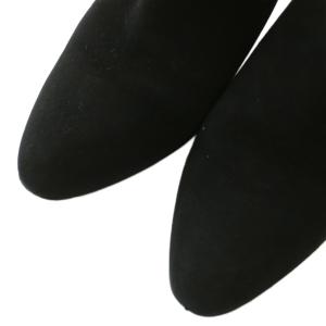 PELLICO ショートブーツ スエード ポインテッドトゥ ハイヒール スタッズ 36 23cm 黒 ブラック /XZ