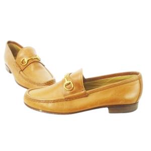 GUCCI ローファー ホースビット レザー 革 6.5 23.5cm 茶 ブラウン /CK16 GY17