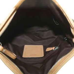 COACH ショルダーバッグ キャンバス レザー シグネチャー 総柄 茶色 ブラウン F03574 /XZ GY18