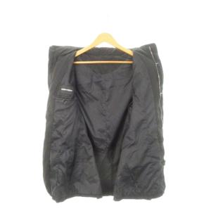 EMPORIO ARMANI ジャケット ブルゾン ジップアップ スタンドカラー フード収納 ロゴ ワンポイント ナイロン 46 M