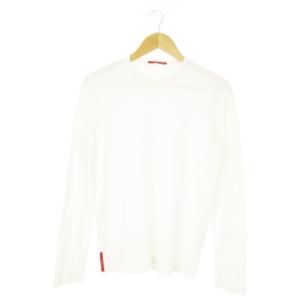 長袖 Tシャツ ロンT クルーネック コットン ロゴ S 白 ホワイト 0000ET-C0051-00009