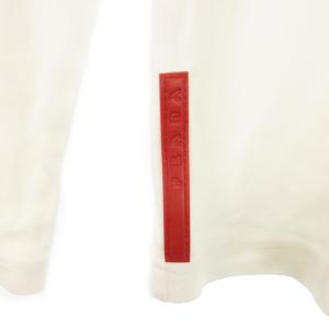PRADA SPORT 長袖 Tシャツ ロンT クルーネック コットン ロゴ S 白 ホワイト 0000ET-C0051-00009