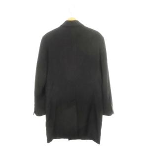EMPORIO ARMANI チェスターコート カシミヤ ロング丈 48 L 黒 ブラック /AH22 GY17