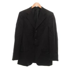 GUCCI セットアップ シングルスーツ ウール 総裏地 サイドベンツ 46 黒 ブラック /JS GY17