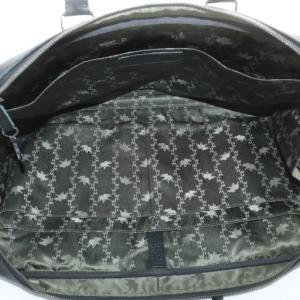 HUNTING WORLD ビジネスバッグ ブリーフケース ショルダー 2WAY レザー ロゴ 黒 ブラック /XZ GY17