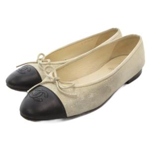 ココマーク バレエシューズ 38.5 ホワイト