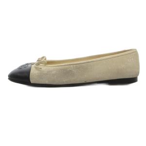 CHANEL ココマーク バレエシューズ 38.5 ホワイト