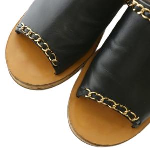 CHANEL ミュール サンダル ココマーク ゴールド金具 36.5