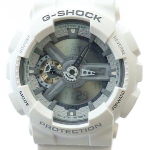 GA-110C 腕時計 ウォッチ クォーツ アナデジ カレンダー付き ロゴ 白 ホワイト GY18 /MQ