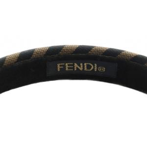 FENDI ペカン カチューシャ キャンバス 茶 ブラウン 黒 ブラック GY18 /MQ OH