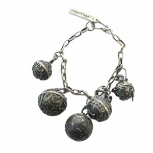 ガムランボール ブレスレット シルバーカラー