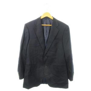 BURBERRY LONDON シングルスーツ セットアップ 2点セット テーラードジャケット 総裏地 スラックス ウール A6 紺 ネイビー