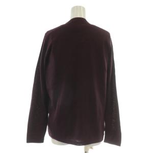Salvatore Ferragamo アンサンブル ニット カーディガン セーター セット ウール 長袖 半袖 クルーネック XL ボルドー
