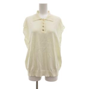 ポロシャツ ニット ノースリーブ 42 ホワイト