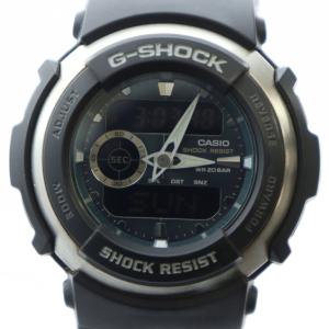 G-300 腕時計 ウォッチ クォーツ ロゴ カレンダー付き 黒 ブラック GY18 /MQ