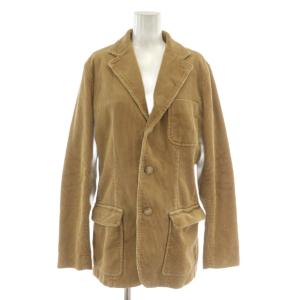 テーラードジャケット ブレザー 太畝 コーデュロイ シングル 3B センターベント 3f L 茶色 ブラウン