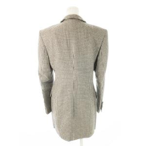 ESCADA BY MARGARETHA LEY テーラードジャケット ロング丈 カシミヤ混 千鳥格子 チェック 36
