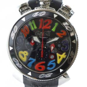 Manuale 48mm N.4881 腕時計 クォーツ 黒文字盤 クロノグラフ
