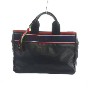 ハンドバッグ トート レザー ロゴ 黒 ブラック GY11 /MQ