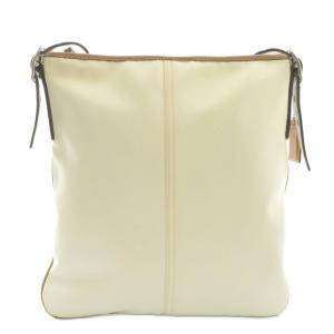 COACH ショルダーバッグ ナイロン レザー 白 ホワイト 茶色 ブラウン 4451 /XZ GY18